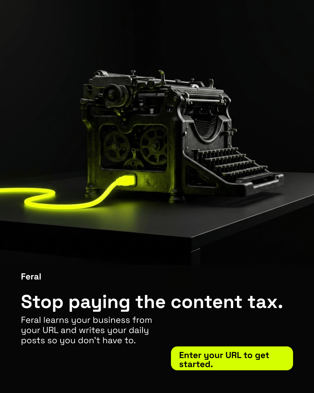 Minimal surreal metaphor sample image for a social media ad.