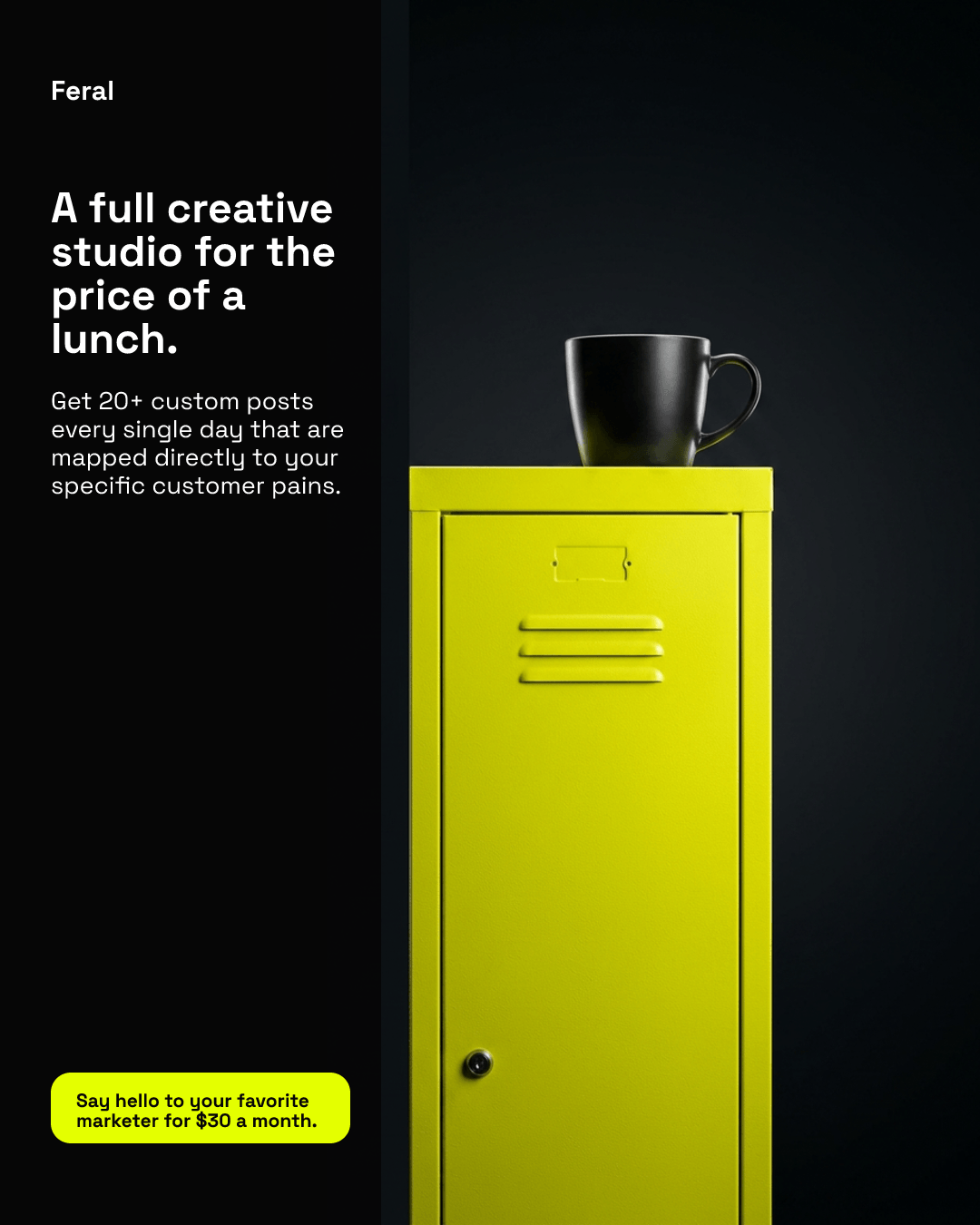 Studio product tableau sample image for a social media ad.